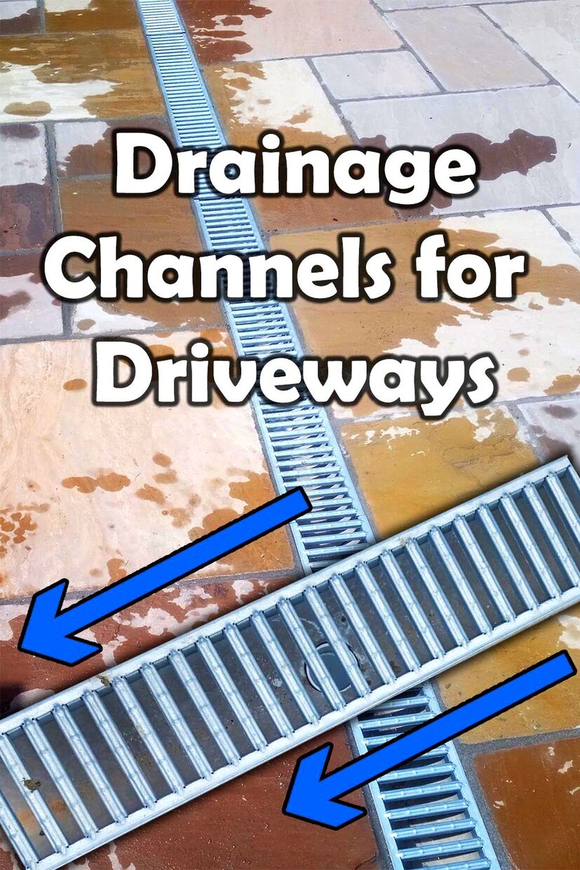 Driveway channels for drainage