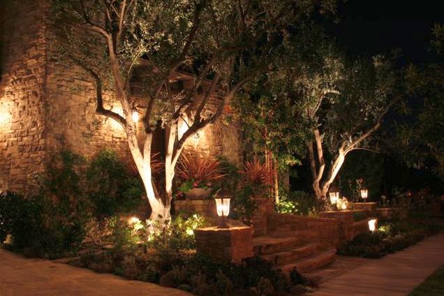 Mediterranean garden lighting