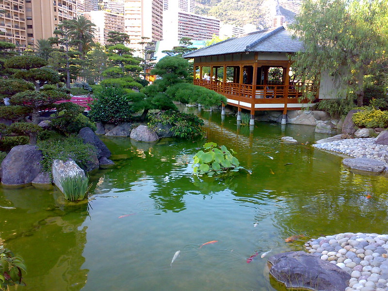 Japanese garden pavilion 