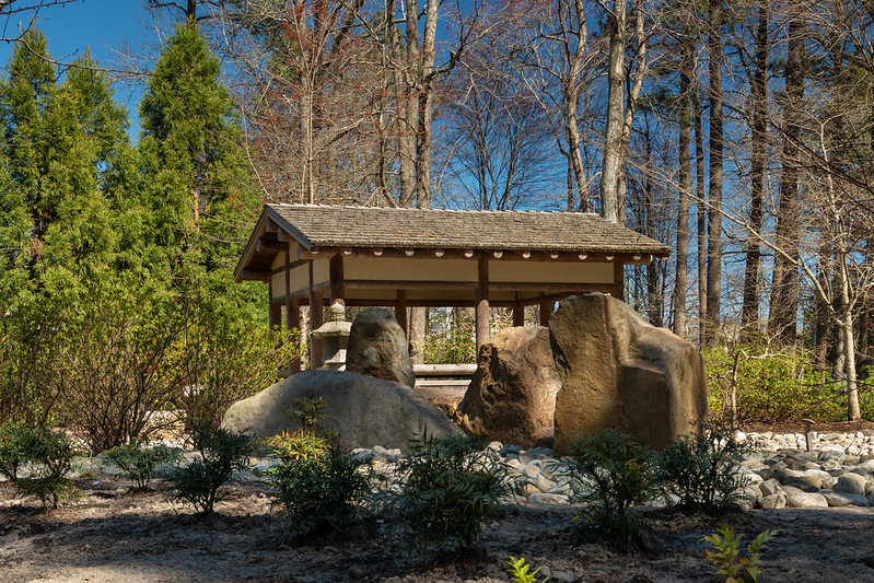 Japanese garden pavilion