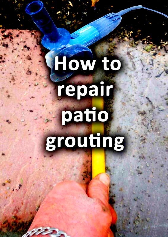 How to repair patio grouting to remove weeds 