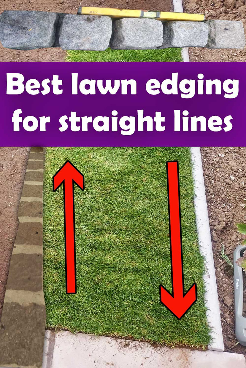 Lawn edgings for straight lines