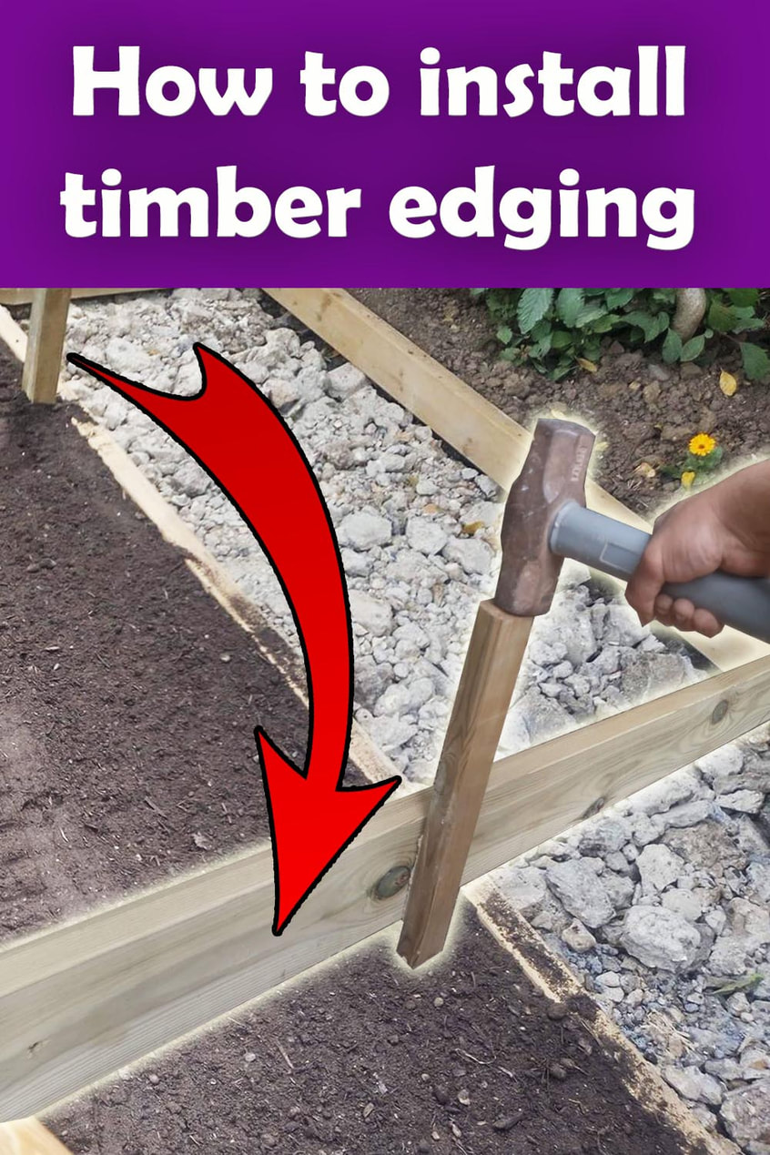 Timber edging installation