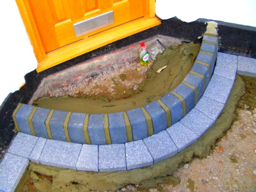 How to build steps with block paving blocks