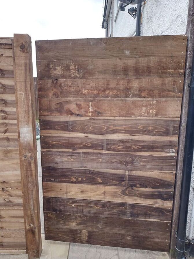 Completed strong timber gate