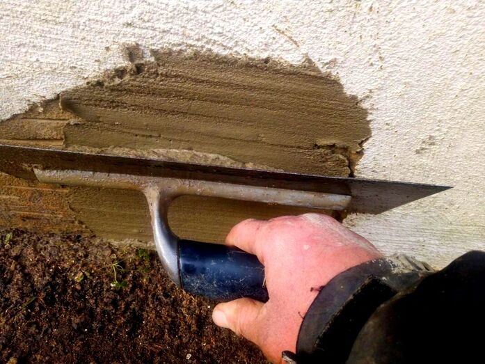 Patching up a garden wall
