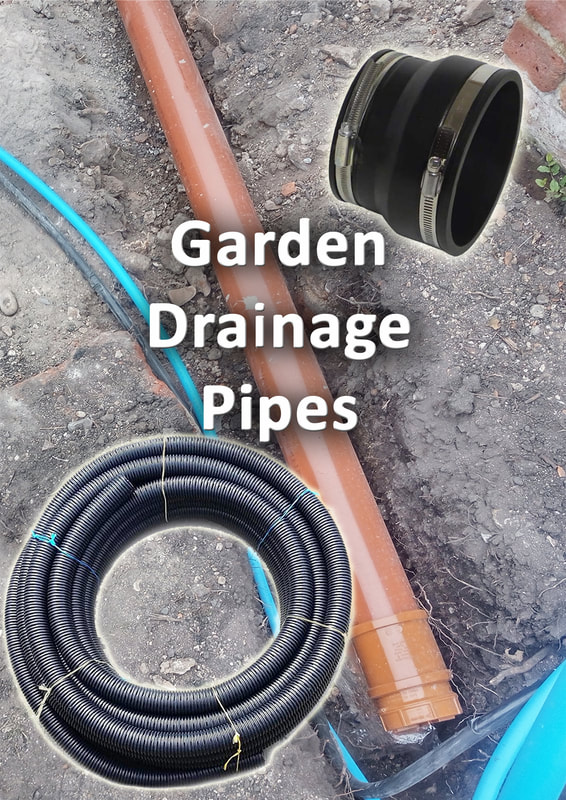 Garden drainage pipes