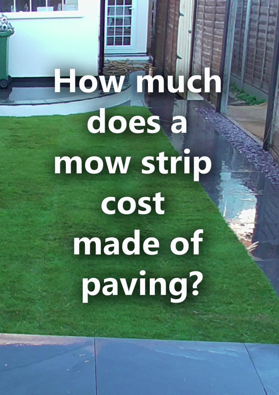 How much does a mow strip cost made of paving?