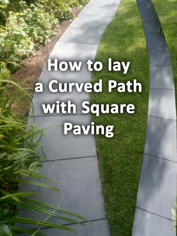How to lay a curved path with square paving
