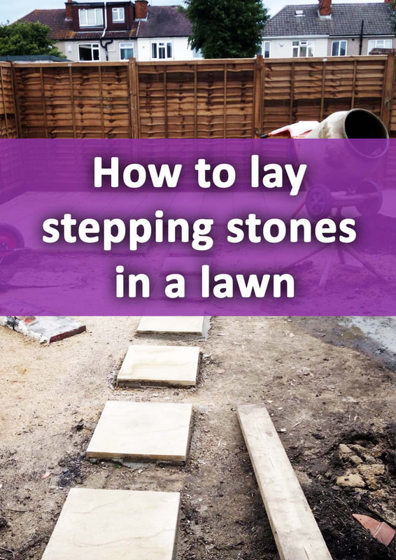 How to lay stepping stones in a lawn