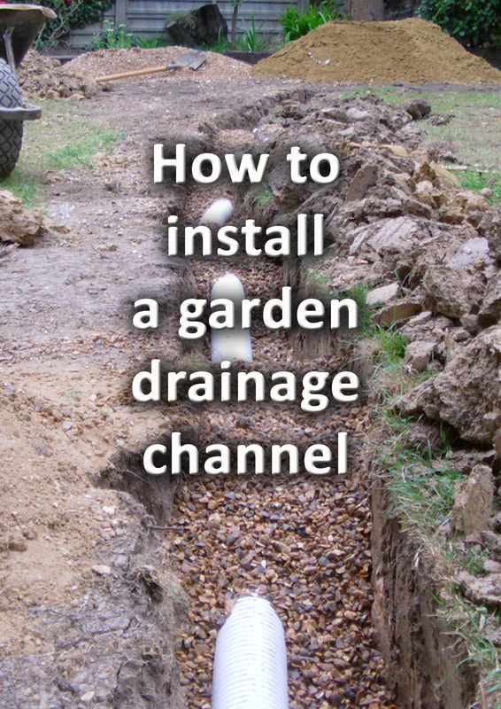 How to install a garden drainage channel