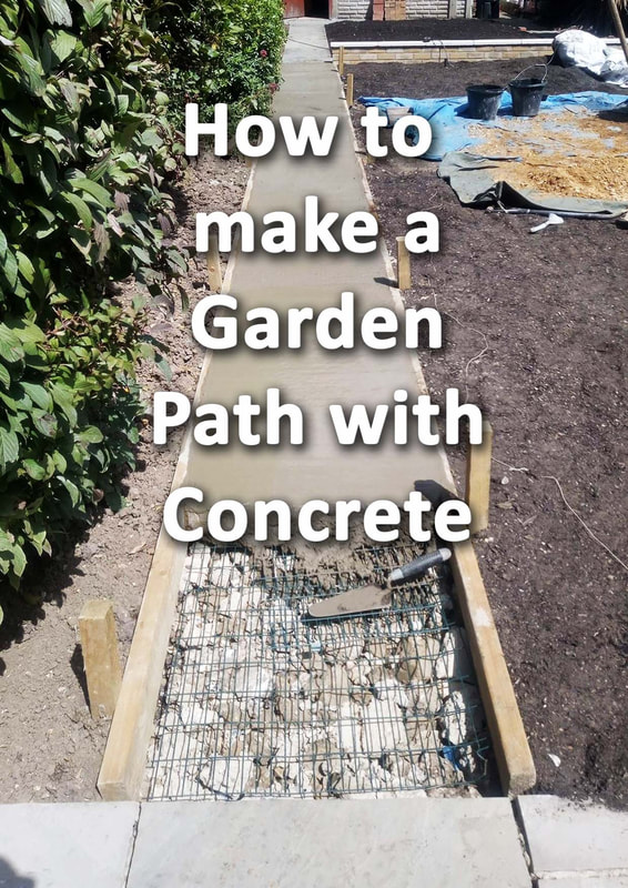 How to make a garden path with concrete 