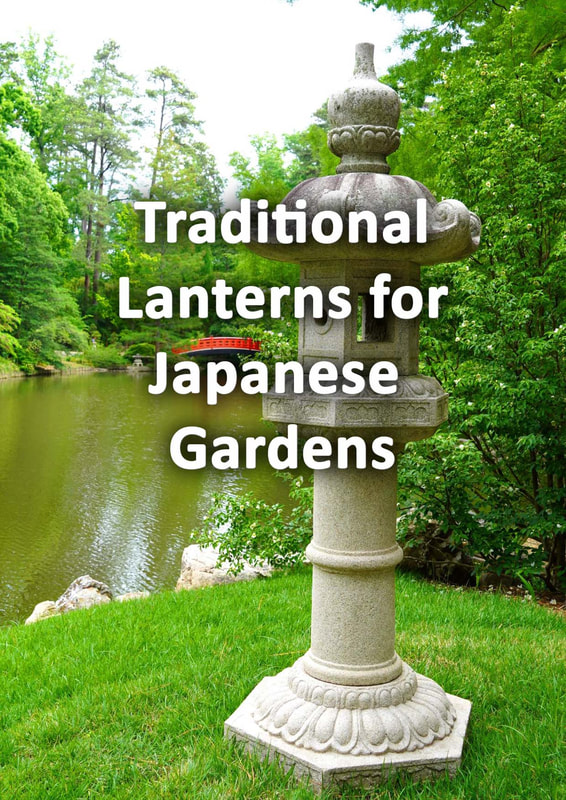 Traditional Japanese stone lanterns