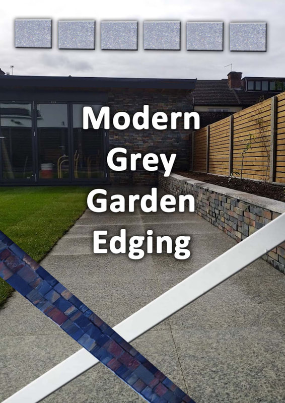 Modern grey garden edging