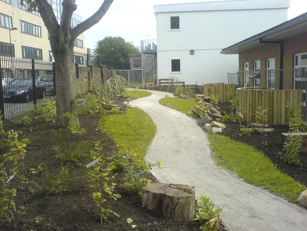 Formwork infill garden path
