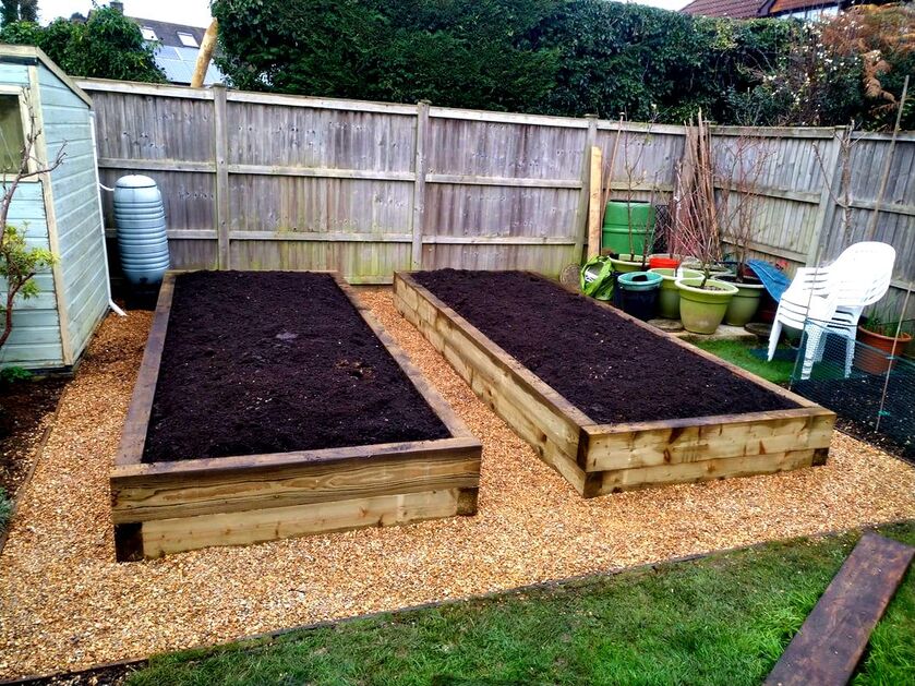 Raised vegetable garden beds