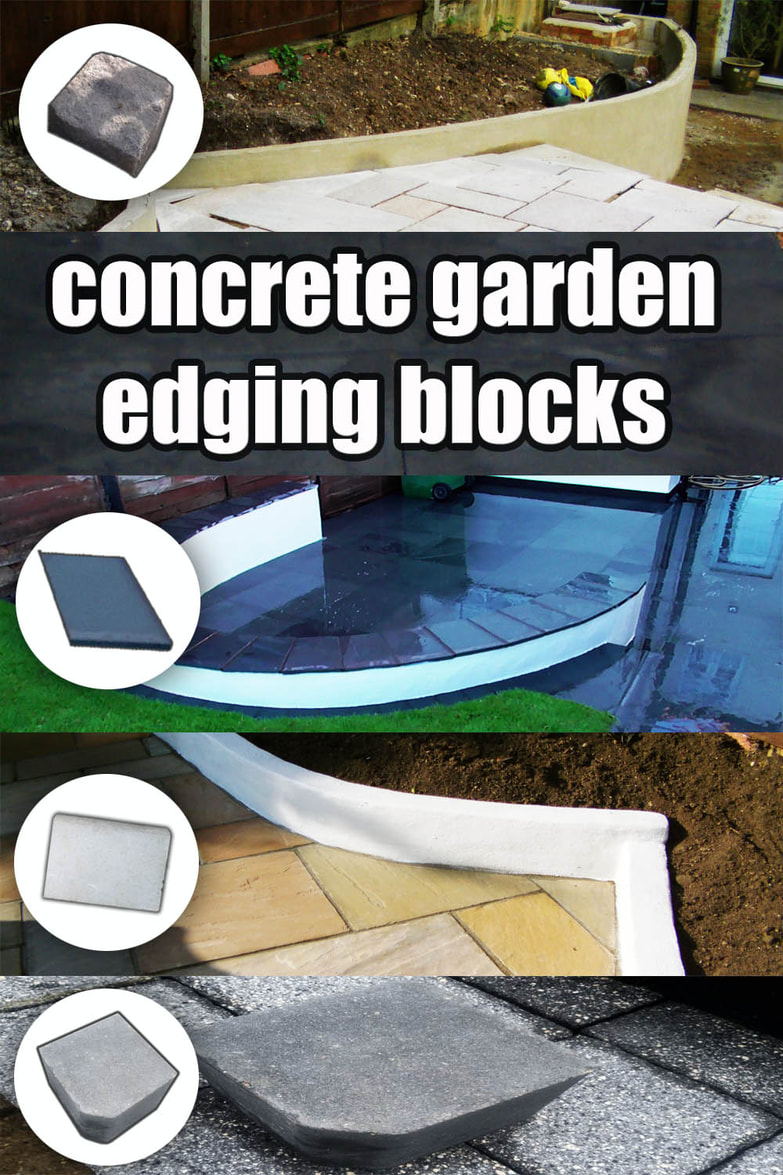 Concrete garden edging blocks