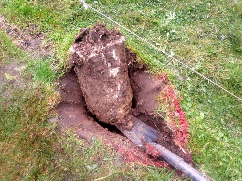 Digging out a concrete post
