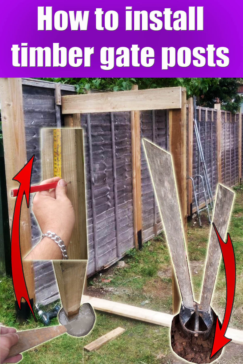 How to install timber gate posts