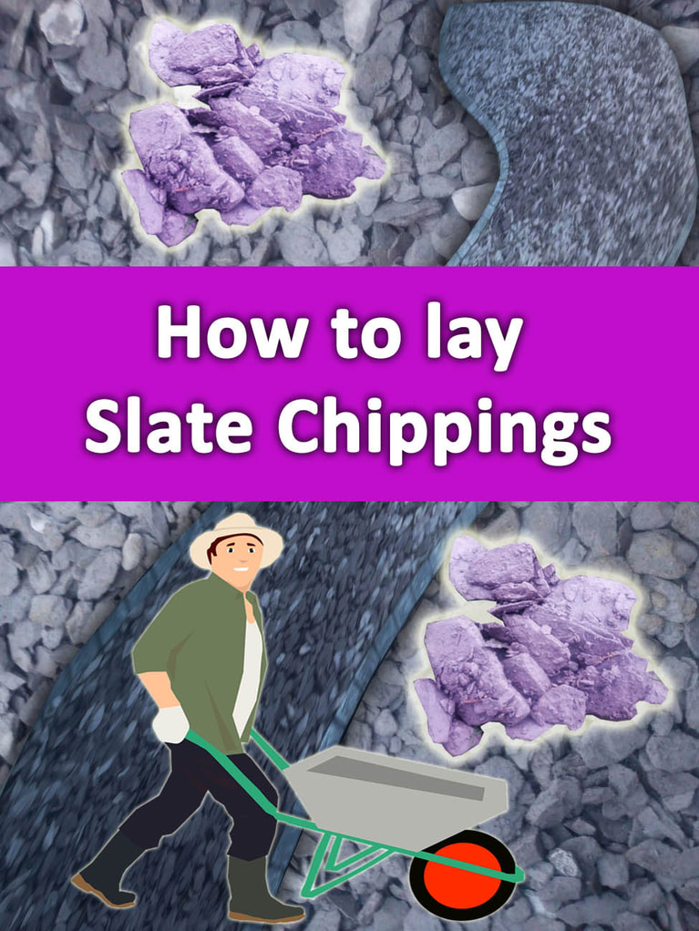 How to lay slate chippings