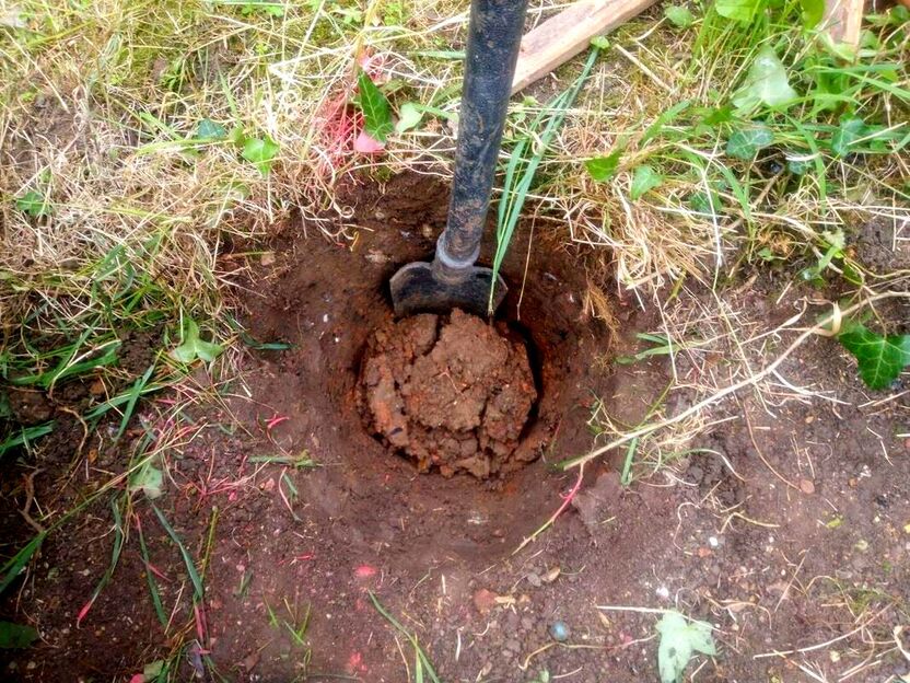 digging a post hole