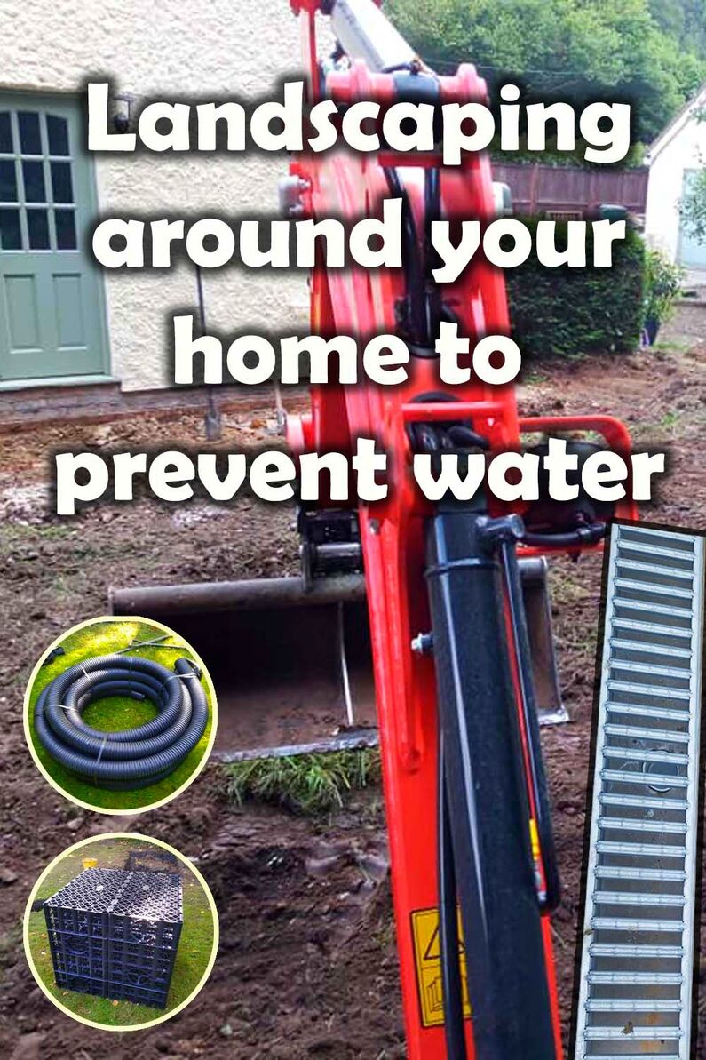 Landscape around your house to prevent water