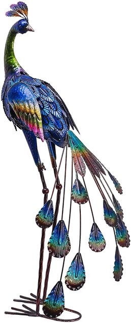 Peacock garden ornament