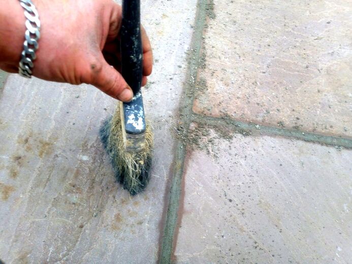 cleaning Indian sandstone