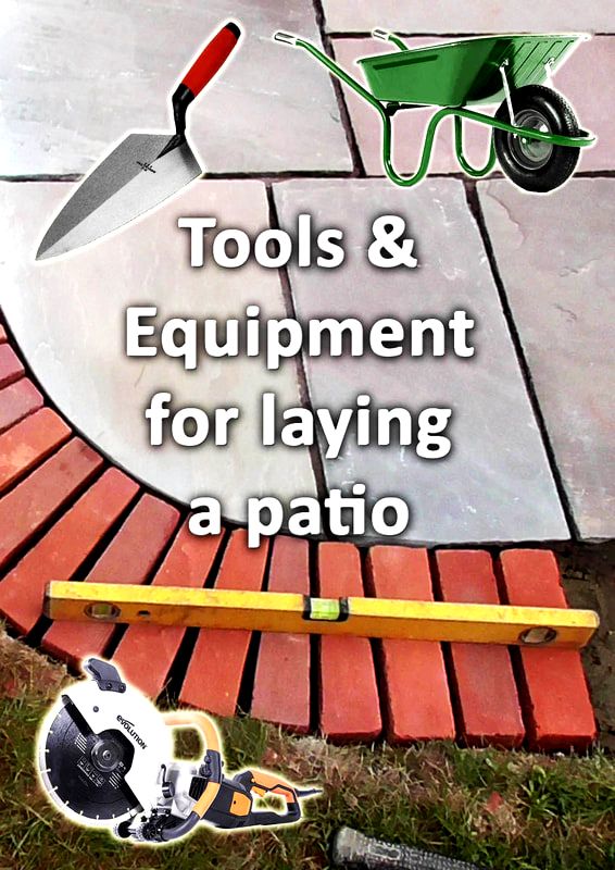 Equipment for laying a patio